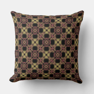 Gelbes Braunes Gelbes Braunes Design Kissen