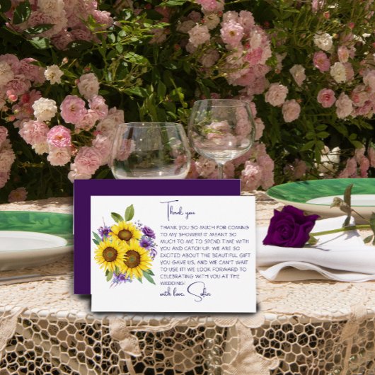 Gelbes Brautparty Dankeskarte