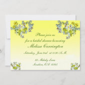 Gelbes Brautparty Einladung (Vorderseite)