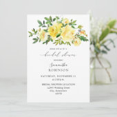 Gelbes Brautparty Einladung (Stehend Vorderseite)