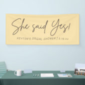 Gelbes Brautparty Sie sagte ja Banner (Messe)