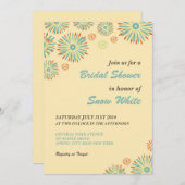 Gelbes Brautparty und Einladung zur Hochzeit (Vorne/Hinten)