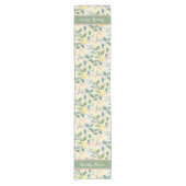 Gelbes Budgerigigar-Muster Kurzer Tischläufer (Vorderseite)