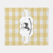 Gelbes Buffalo Kariertes Bauernpferd Fleece Blanke (Vorderseite (Horizontal))