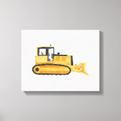 Gelbes Bulldozer Baufahrzeug Canvas Print Leinwanddruck (Vorderseite)