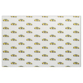 Gelbes C7 Korvette Handgezeichnetes Sketch-Gewebe Stoff (Fat Quarter (45,7 x 55,9 cm))