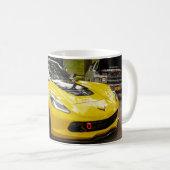Gelbes C7 z07 Paket Chevrolet Corvette Kaffeetasse (VorderseiteRechts)