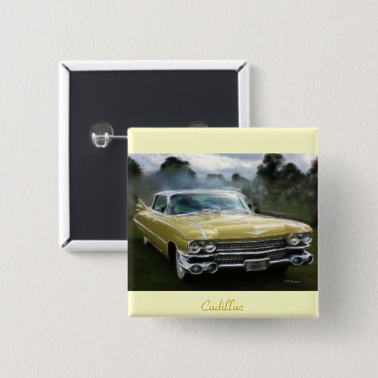 Gelbes Cadillac Button (Vorne & Hinten)