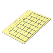 Gelbes Calendar Pad Notizblock (angewinkelt)