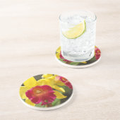 Gelbes Cattleya Untersetzer (Seite)