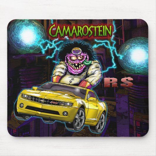 Gelbes Chevy Camaro RS Mousepad (Vorne)