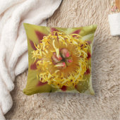 Gelbes Chinesisches Blume-Umschlagpapier Kissen (Decke)