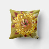 Gelbes Chinesisches Blume-Umschlagpapier Kissen (Rückseite)