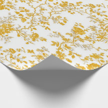 Gelbes Chinoiserie-Blumen-Toile-Muster 3 Garten P