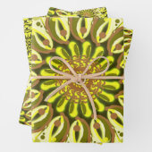 Gelbes Chrysanthemum Gemustert Abstrakt Geschenkpapier Set (Beispiel)