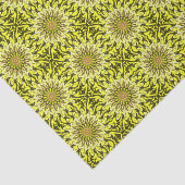 Gelbes Chrysanthemum Gemustert Abstrakt Seidenpapier (Ausschnitt)