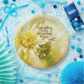 Gelbes Chrysanthemum-Party-Papierplatte Sprichwort Pappteller (Party)