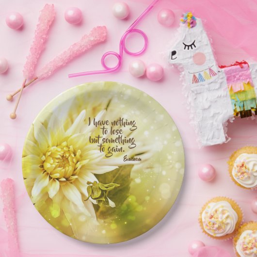 Gelbes Chrysanthemum-Party-Papierplatte Sprichwort Pappteller (Party)