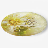 Gelbes Chrysanthemum-Party-Papierplatte Sprichwort Pappteller (Schrägansicht)