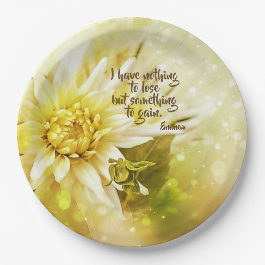 Gelbes Chrysanthemum-Party-Papierplatte Sprichwort Pappteller (Vorderseite)