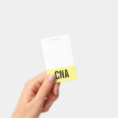 Gelbes CNA-Abzeichen zweiseitig Ausweis (Handheld)