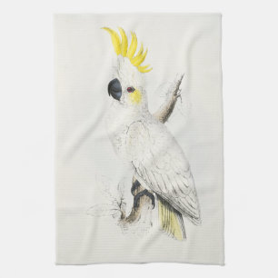 Gelbes Cockatoo-Geschirrtuch mit Haube Geschirrtuch