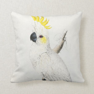 Gelbes Cockatoo-Wurfs-Kissen mit Haube Kissen
