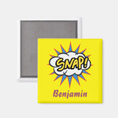 Gelbes Comic-Buch Spaß Magnet (Vorderseite/Rückseite)