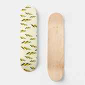 Gelbes Comic Buch Superherd Leuchtmuster Skateboard (Vorderseite)