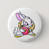 Gelbes Cybunny, das Negg umarmt Button (Vorderseite)