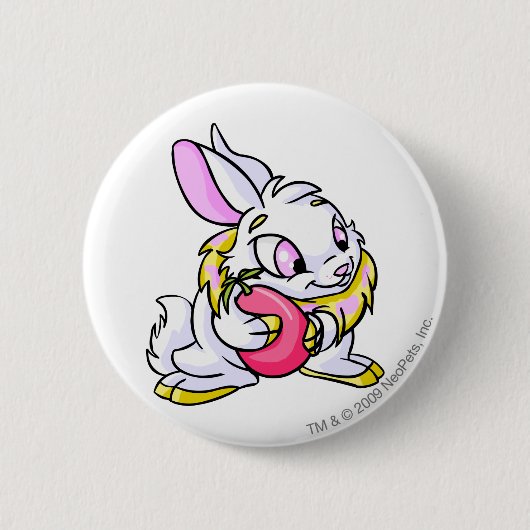 Gelbes Cybunny, das Negg umarmt Button (Vorderseite)