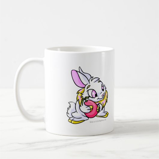 Gelbes Cybunny, das Negg umarmt Kaffeetasse (Links)
