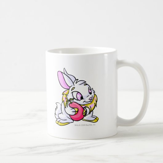 Gelbes Cybunny, das Negg umarmt Kaffeetasse (Rechts)