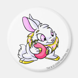 Gelbes Cybunny, das Negg umarmt Magnet