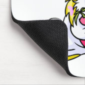 Gelbes Cybunny, das Negg umarmt Mousepad (Ecke)