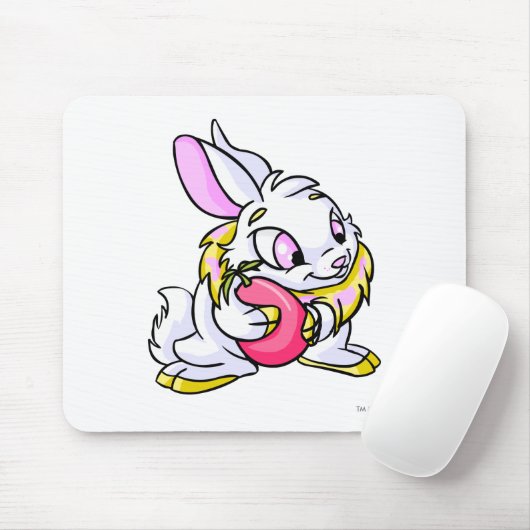 Gelbes Cybunny, das Negg umarmt Mousepad (Mit Mouse)