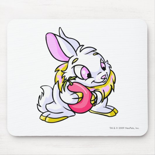 Gelbes Cybunny, das Negg umarmt Mousepad (Vorne)