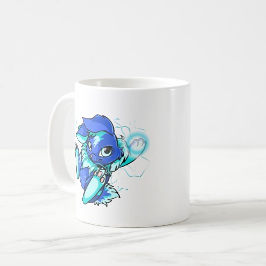 Gelbes Cybunny mit Sternen Kaffeetasse (Vorderseite Links)