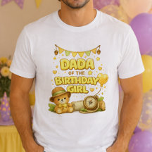 Gelbes Dada des Geburtstagsmädchens Herren T-Shirt