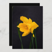 Gelbes Daffodil Dankeskarte (Vorne/Hinten)