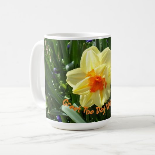 Gelbes Daffodil Kaffeetasse (Vorderseite Links)