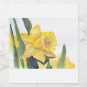 Gelbes Daffodin auf Nantucket Weinetikett (Einzelnes Label)