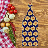 Gelbes Dahlia-Blumenmuster auf blau