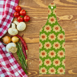 Gelbes Dahlia-Blumenmuster auf Grün Schneidebrett