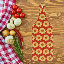 Gelbes Dahlia-Blumenmuster auf Rot