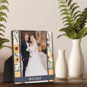 Gelbes Daisy Stripe Foto für benutzerdefinierte Na Fotoplatte