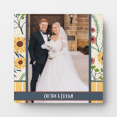 Gelbes Daisy Stripe Foto für benutzerdefinierte Na Fotoplatte (Vorderseite)