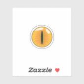 Gelbes dämonisches Katzenauge Aufkleber (Blatt)