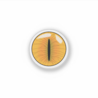 Gelbes dämonisches Katzenauge Aufkleber