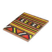 Gelbes Design des nativen Amerikanischen Ureinwohn Fliese (Seite)